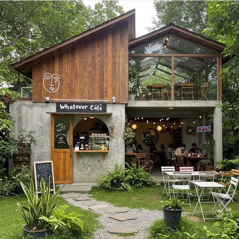 THI CÔNG QUÁN CAFE nhà VƯỜN