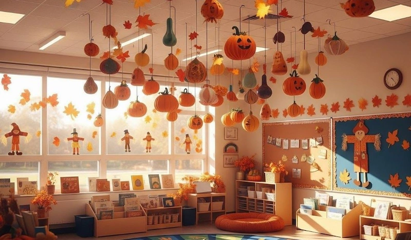 trang trí halloween cho lớp học