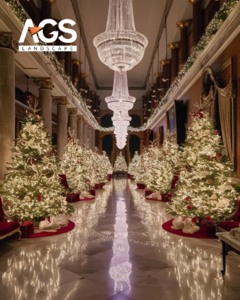 Cổng chào và lối vào được trang trí đèn LED (Nguồn: Pinterest) 