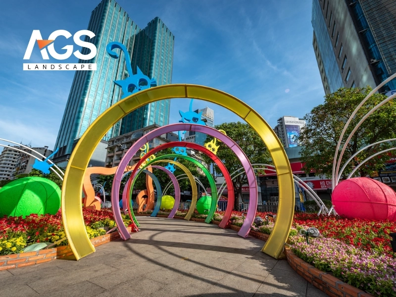 Ý tưởng thiết kế đường hoa ven sông độc đáo và bền vững