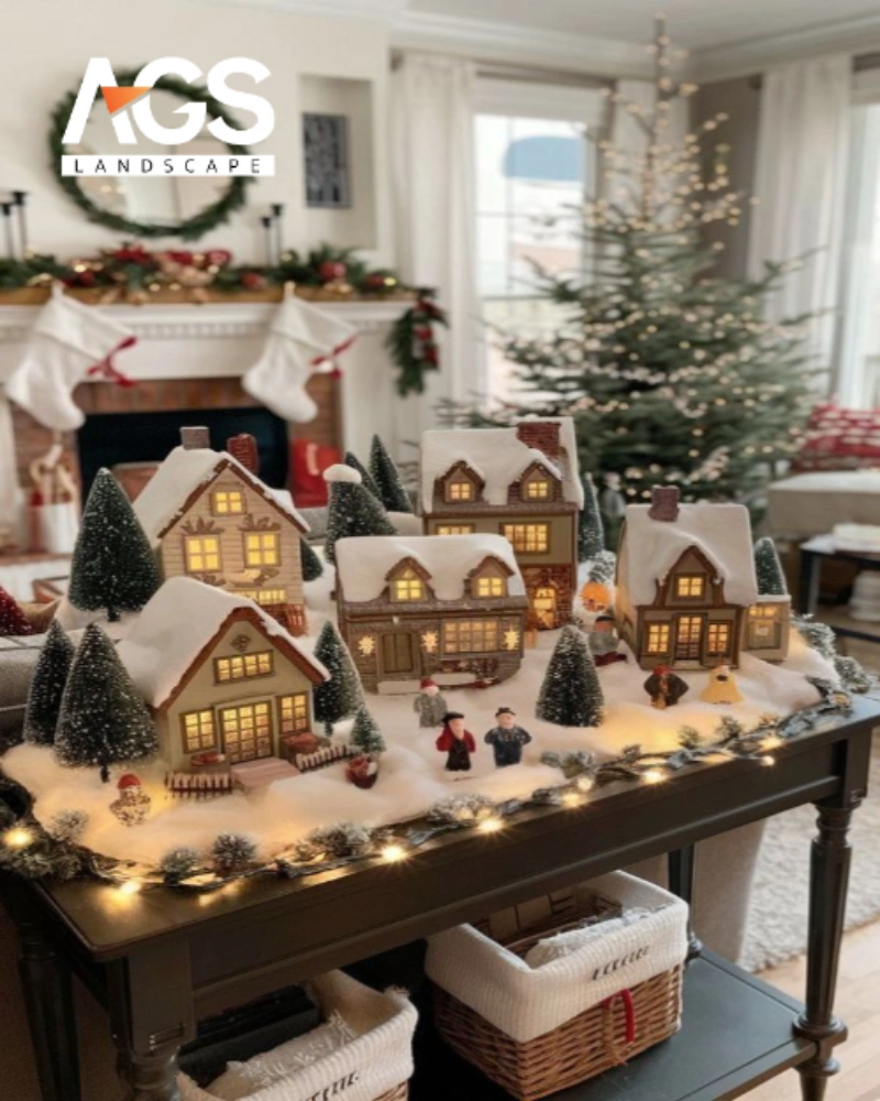 Tiểu cảnh Noel mini phong cách truyền thống (Nguồn: Pinterest) 