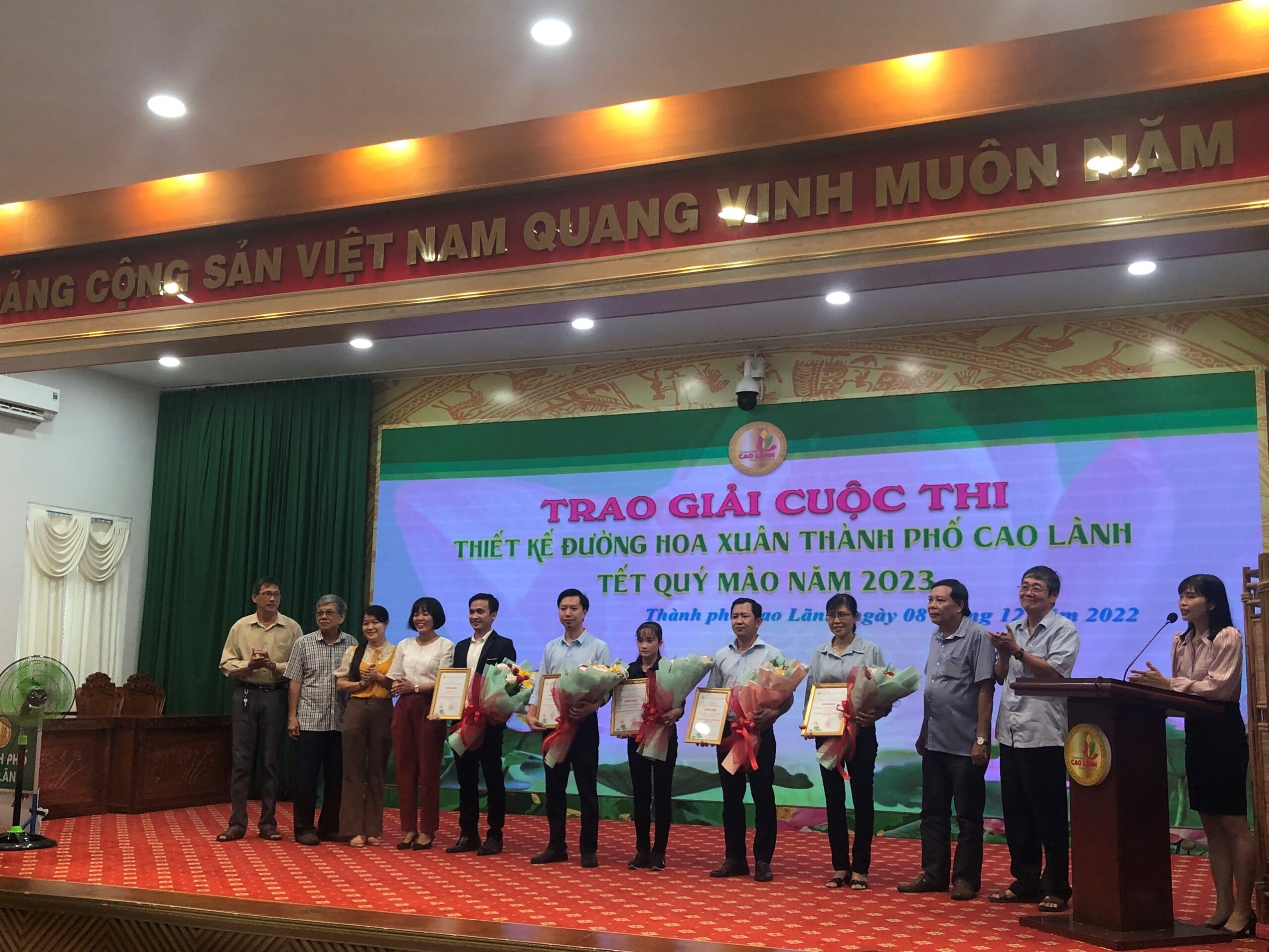 Các đơn vị đạt giải trong Cuộc thi Thiết kế Đường hoa xuân TP.Cao Lãnh Tết Quý Mão 2023.