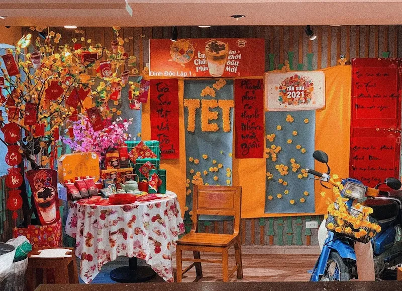 thiết kế gian hàng hội chợ xuân tiểu học