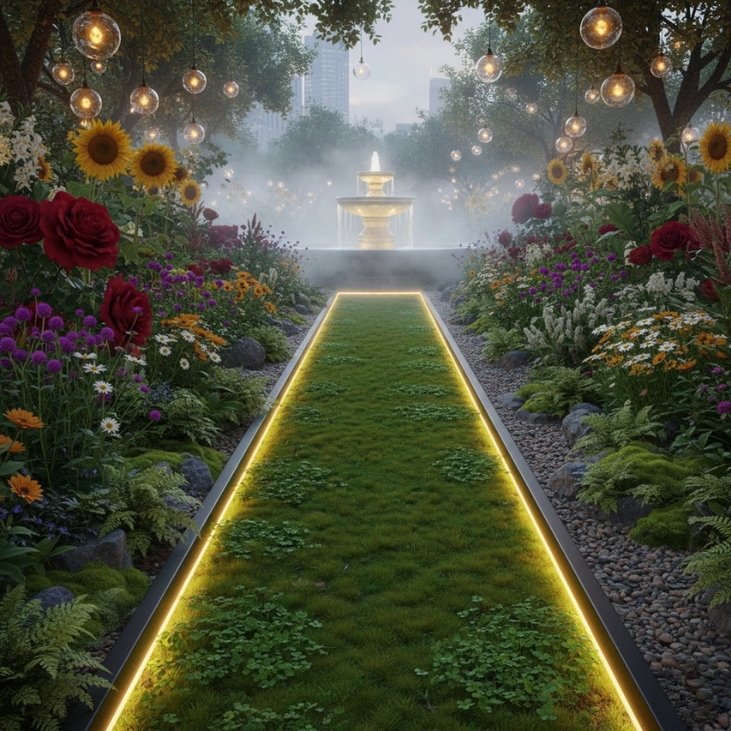 Ý tưởng thiết kế khu vườn chạm (Nguồn: Gemini)