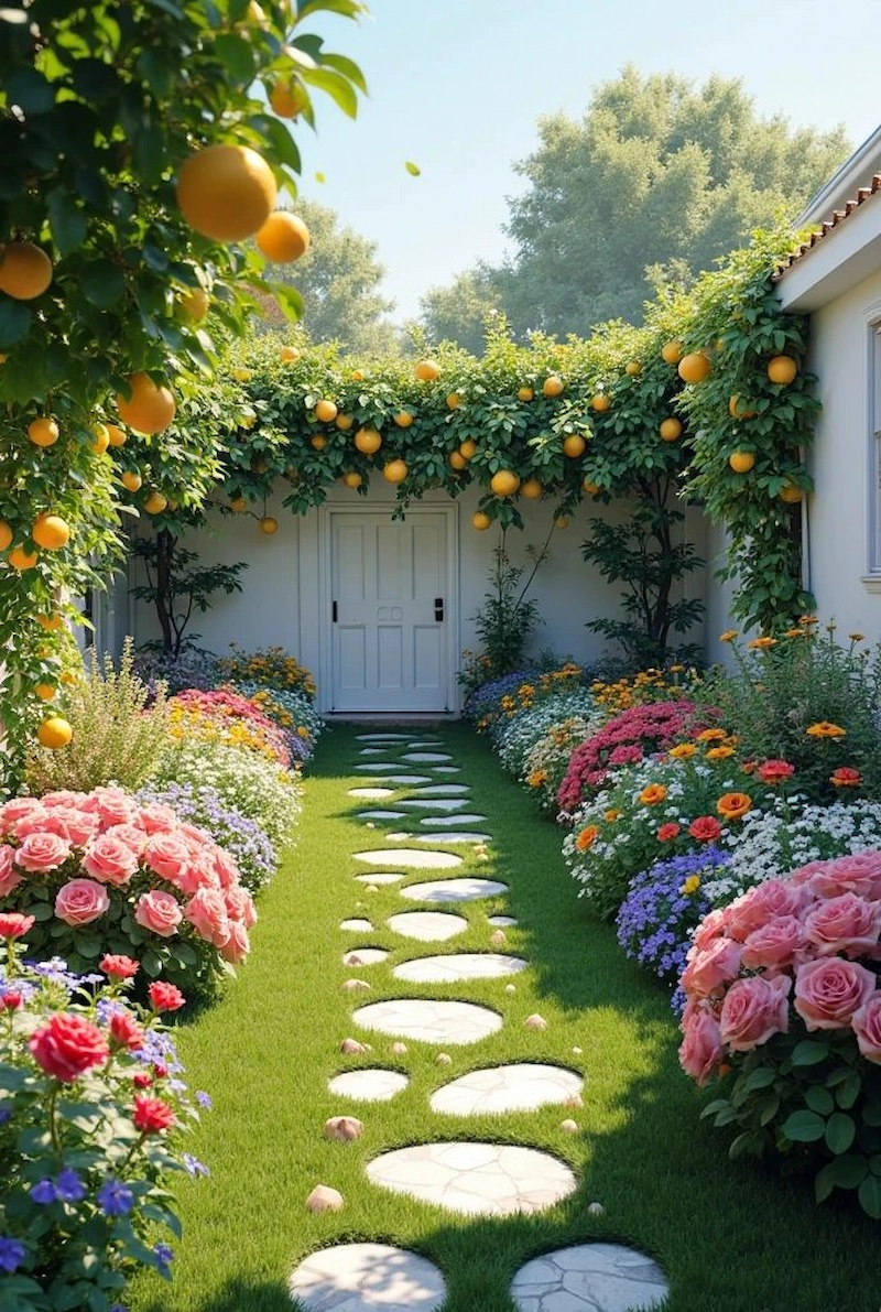 Các nguyên tắc cốt lõi trong thiết kế đường hoa cây ăn quả (Nguồn: Pinterest)