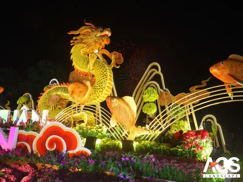 Đường hoa kết hợp ánh sáng LED