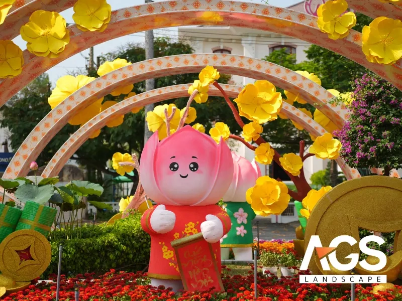 Quy trình thiết kế và thi công đường hoa mang cảm hứng dân gian chuyên nghiệp