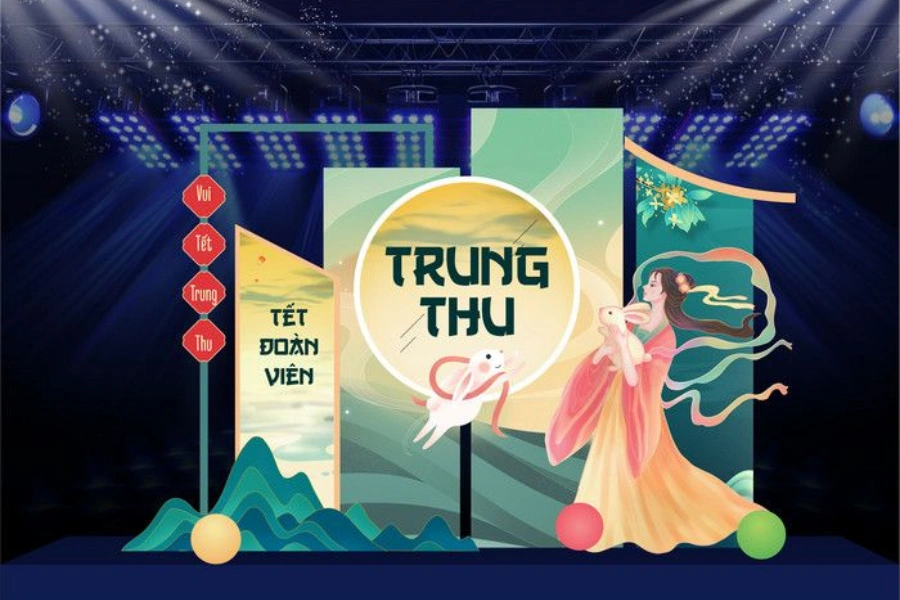 3 Mẫu backdrop trang trí trung thu Và Nghệ Thuật Thi Công Tinh Tế