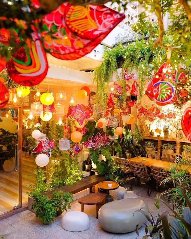 trang trí trung thu quán cafe