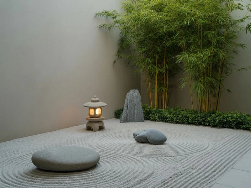 Tiểu cảnh Zen tối giản