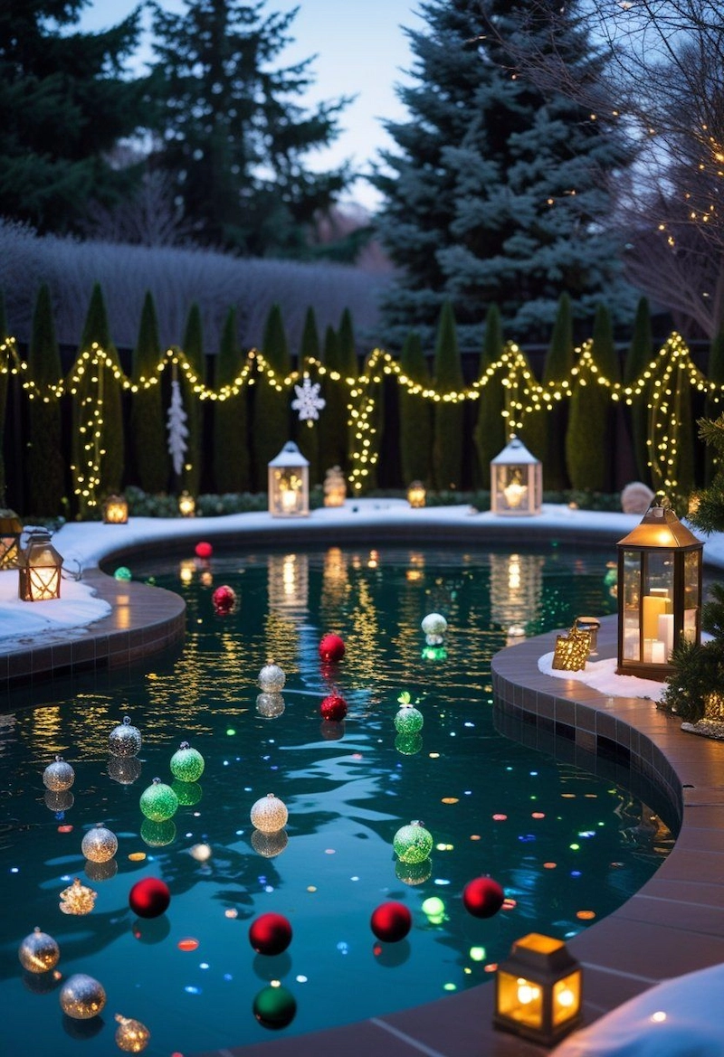 Trang trí hồ bơi trong khách sạn (Nguồn: Pinterest) 