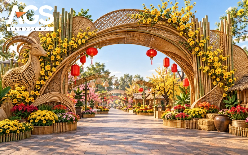 Tiêu chuẩn kỹ thuật và vật liệu cho cổng sự kiện ngoài trời (Nguồn: AGS Landscape)