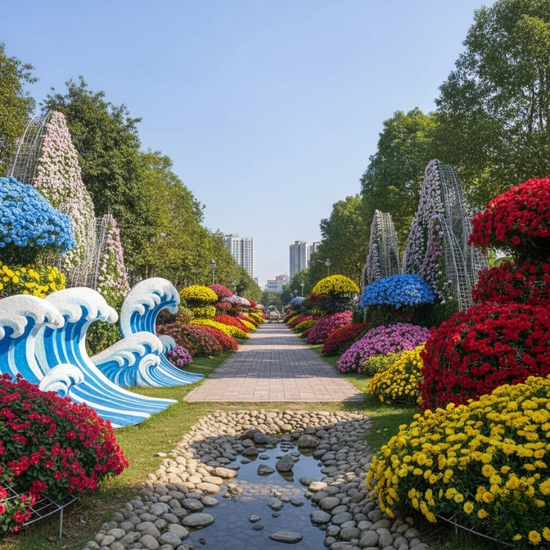 Kỹ thuật cố định và tạo dáng cành hoa linh hoạt (Nguồn: Gemini)