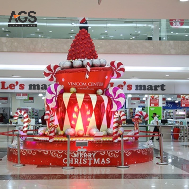 Phong cách trang trí trung tâm thương mại theo chủ đề noel đẹp mắt