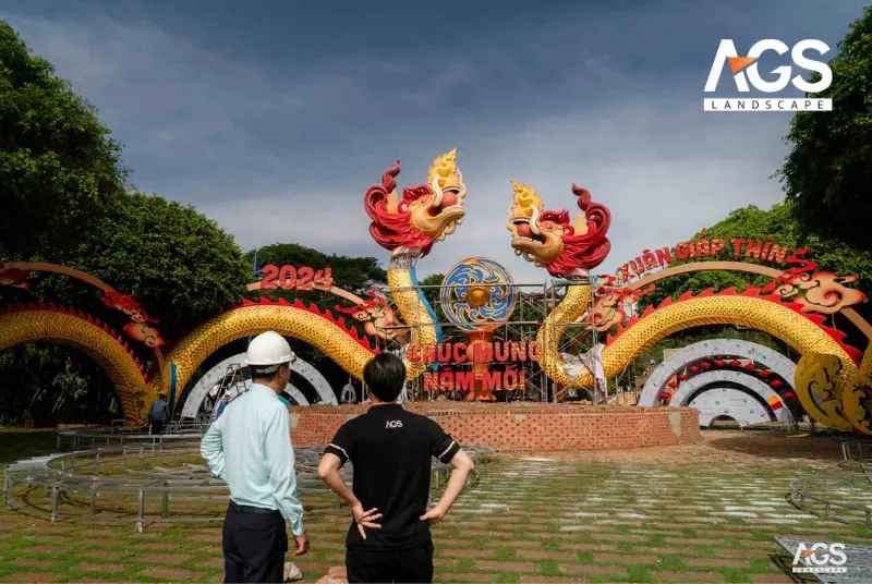 Quy trình hợp tác thiết kế và thi công cổng chào lớn cùng AGS Landscape