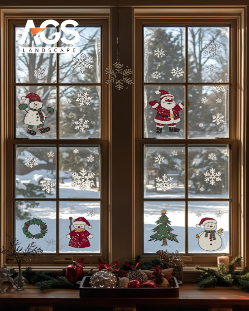 Sử dụng decal dán kính và tranh vẽ tay (Nguồn: Pinterest)