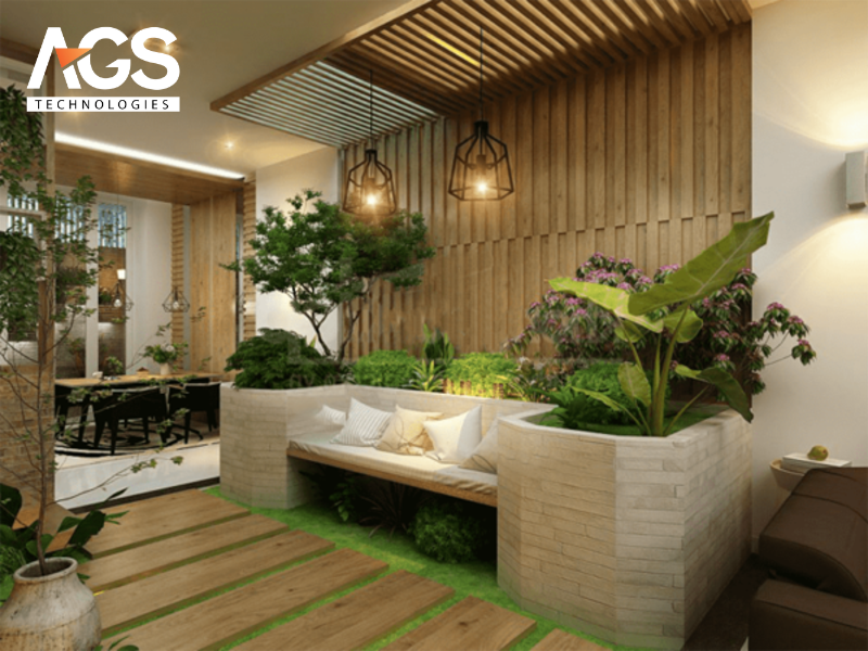 Tiểu cảnh khô trong không gian văn phòng/sảnh chờ