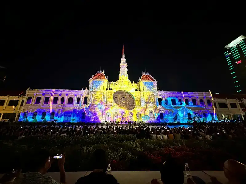 Đèn 3D, mapping trong trang trí lễ hội (Nguồn ảnh: Internet)