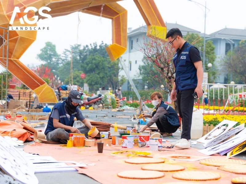 trang trí tết trung thu mầm non