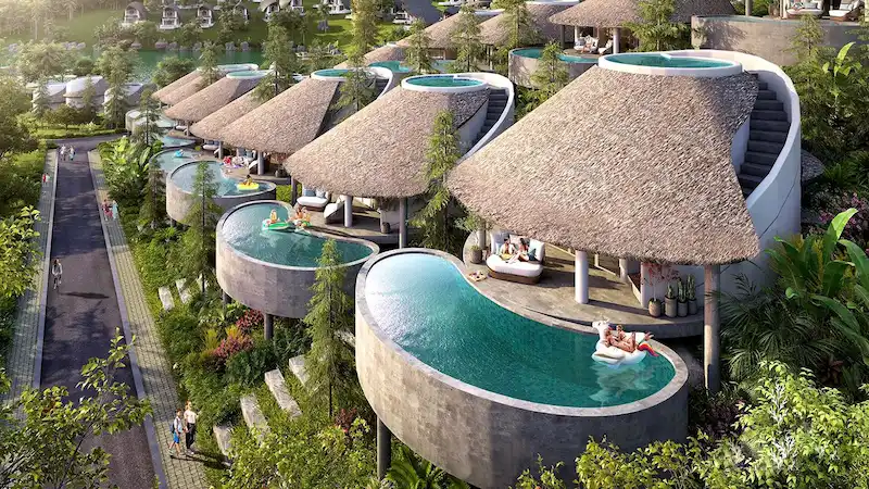 Resort sinh thái thiết kế dựa trên sự hài hòa với thiên nhiên và sử dụng các vật liệu bền vững (Nguồn: Yandex)