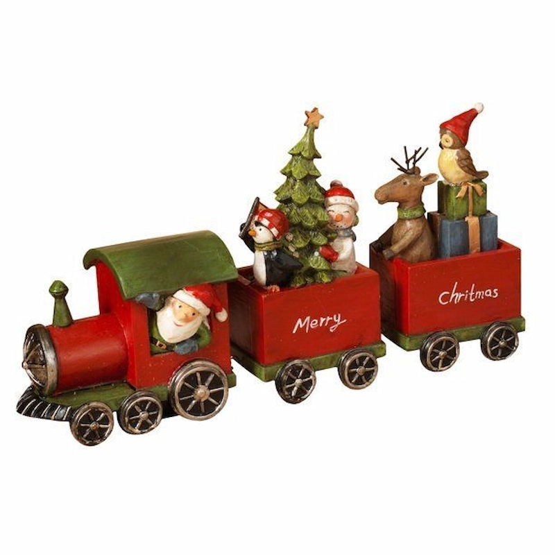 Cảnh ông già Noel và tuần lộc trên mái nhà, tạo điểm nhấn sinh động (Nguồn: Pinterest)