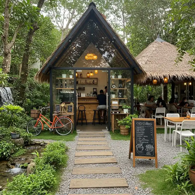 Thi Công Quán Cafe Sân Vườn