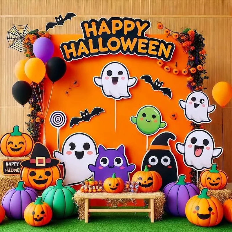 trang trí halloween mầm non