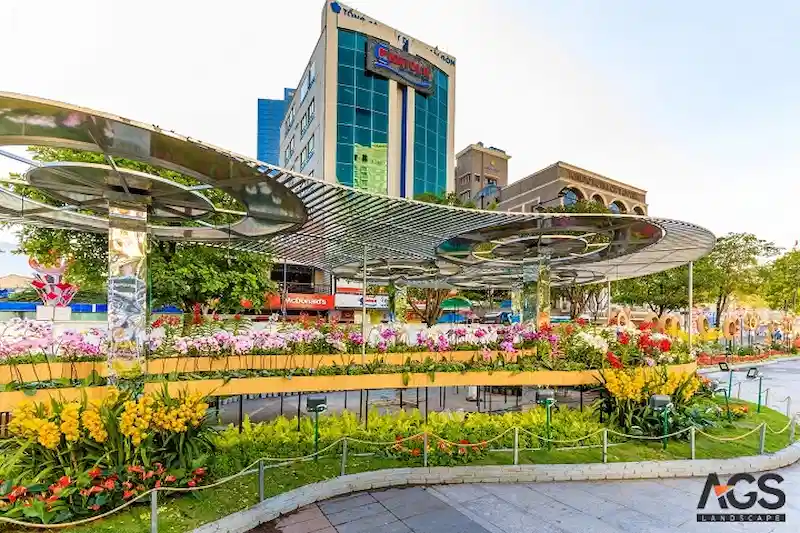 thiết kế đường hoa trong công viên thiết kế đường hoa trong công viên