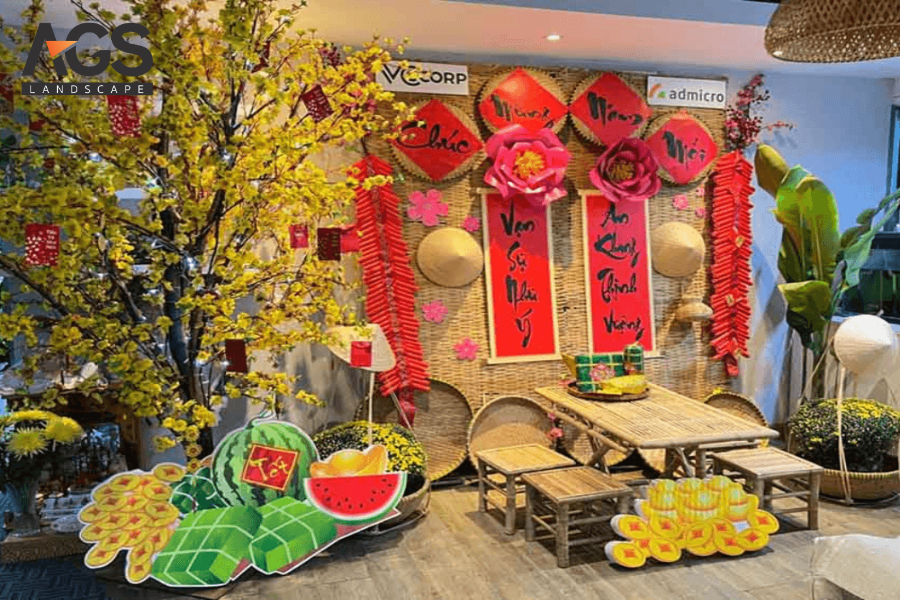 10 Mẫu Thiết Kế Cảnh Quan Tết Cổ Truyền Đẹp Nhất, Đậm Đà Bản Sắc Việt