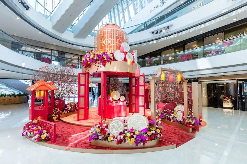 Trang trí lễ hội mùa xuân (Nguồn: Oval Atrium – Hong Kong)