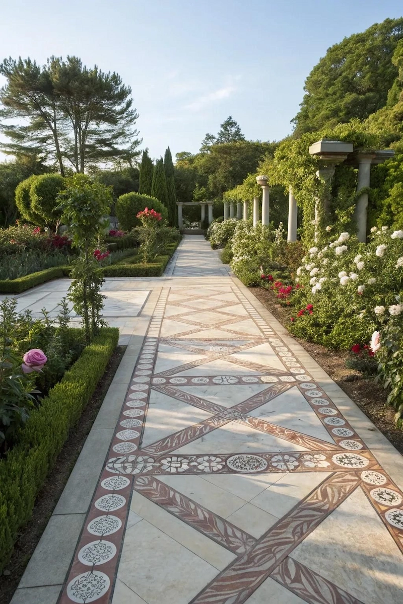 Lối đi gạch lát