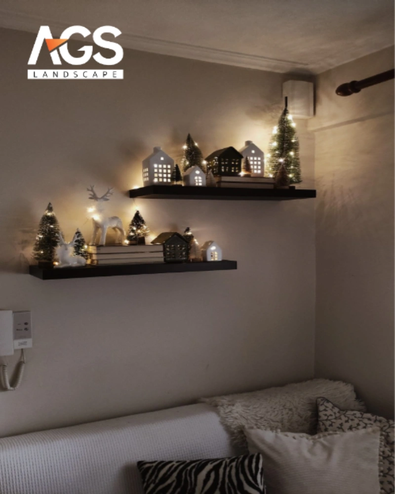 Tiểu cảnh Noel mini hiện đại và tối giản (Nguồn: Pinterest)