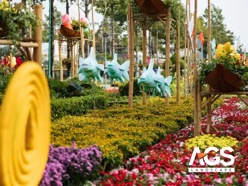 thiết kế đường hoa trong công viên thiết kế đường hoa trong công viên