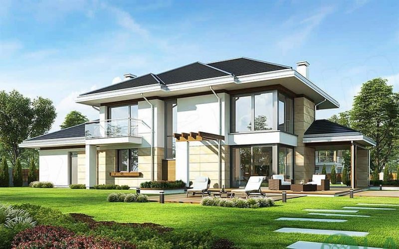 Mẫu nhà vườn 200m2 đẹp