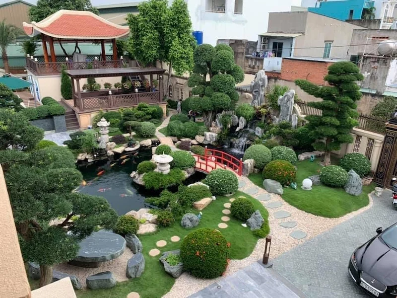 cách bố trí sân vườn đẹp