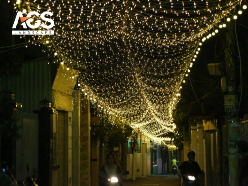 Con đường ánh sáng chủ đề Giáng Sinh