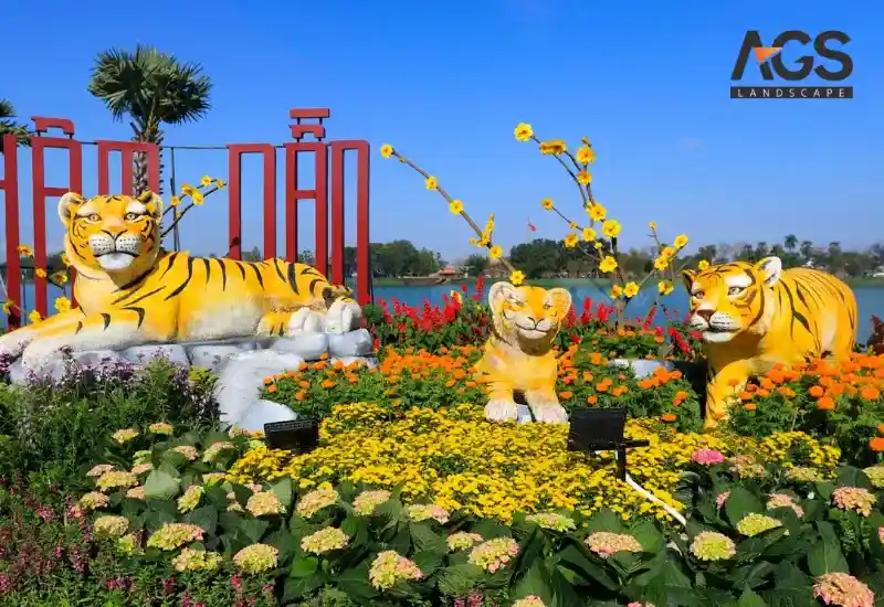 Thiết kế đường hoa theo chủ đề con giáp Thiết kế đường hoa theo chủ đề con giáp