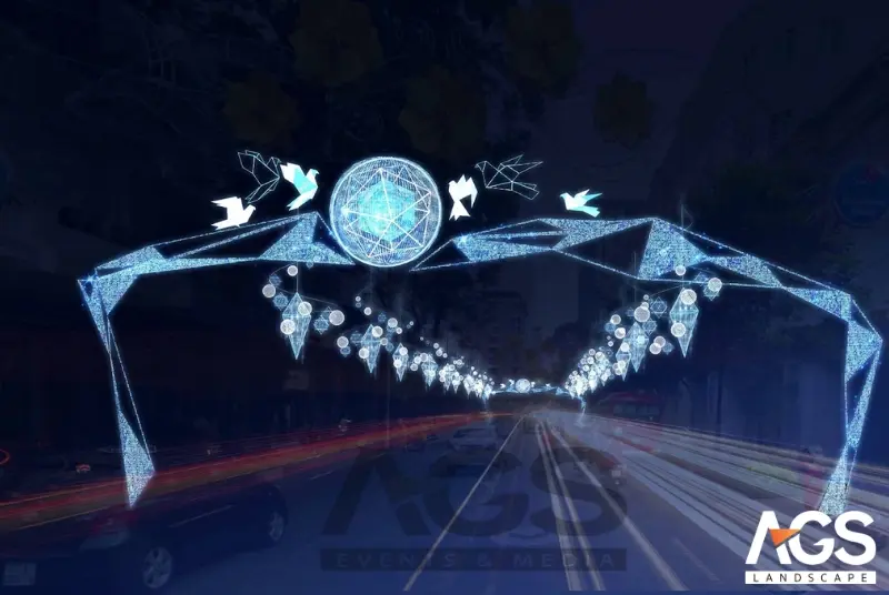 Đường hoa kết hợp ánh sáng LED