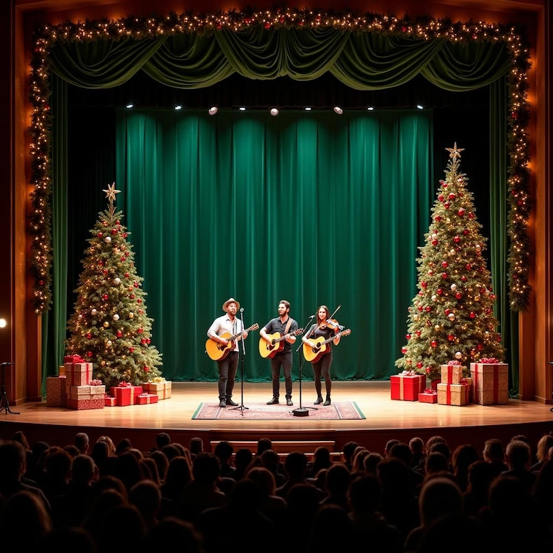 Kết hợp âm nhạc và mùi hương đặc trưng của Noel (Nguồn:Pinterest)