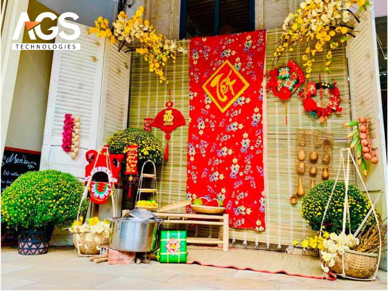 Tiểu cảnh "Làng quê Việt ngày Tết"