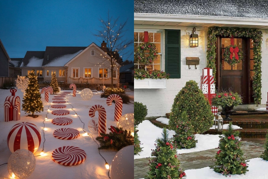 Top 10+ Cách Trang Trí Noel Sân Vườn Rực Rỡ, Không Gian Check-In Mê Ly