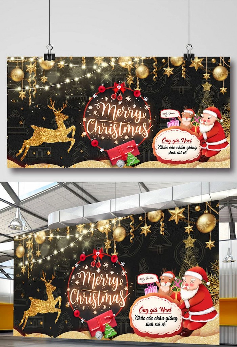 Tranh ảnh và poster Giáng sinh (Nguồn: Pinterest)