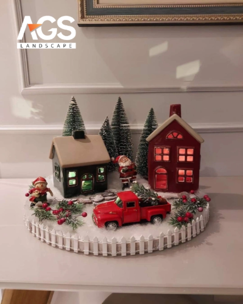 Tiểu cảnh Noel mini dành cho không gian nhỏ hẹp (Nguồn: Pinterest)