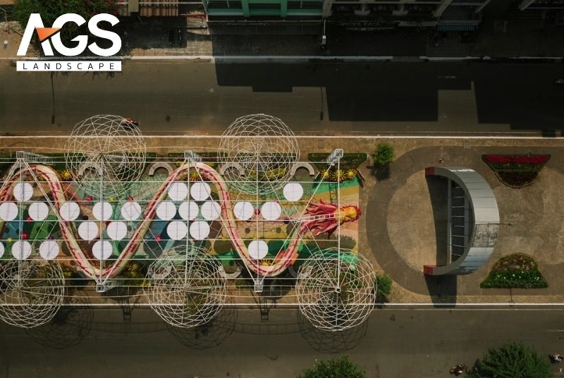 Tại sao thiết kế đường hoa lối đi thẳng luôn là lựa chọn ưu tiên? (Nguồn: AGS Landscape)