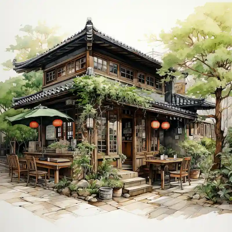 Mẫu thiết kế sân vườn kiểu Nhật ( Nguồn: Freepik )