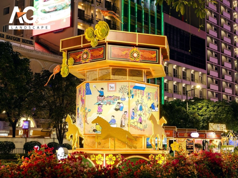 Ứng dụng công nghệ trong thiết kế và thi công cảnh quan lễ hội (Nguồn: AGS Landscape)