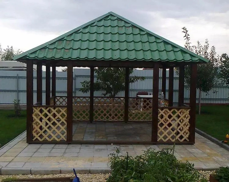 chòi nghỉ sân vườn bằng sắt