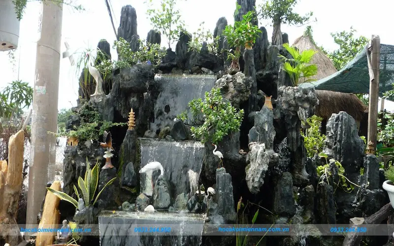 tiểu cảnh thác nước trên tường tiểu cảnh thác nước trên tường