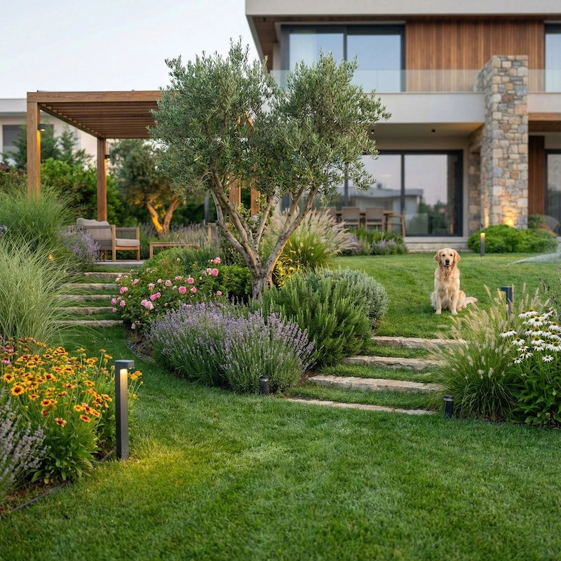 Quy trình thiết kế và thi công sân vườn Địa Trung Hải chuyên nghiệp