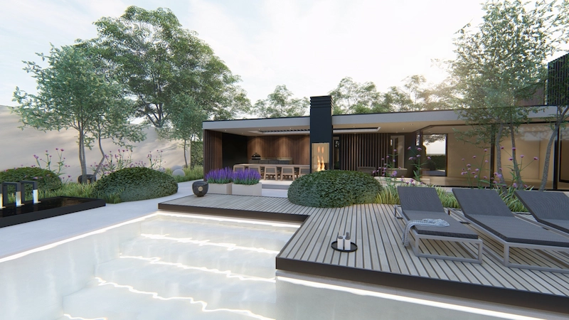 Thiết kế và thi công sân vườn 500m2